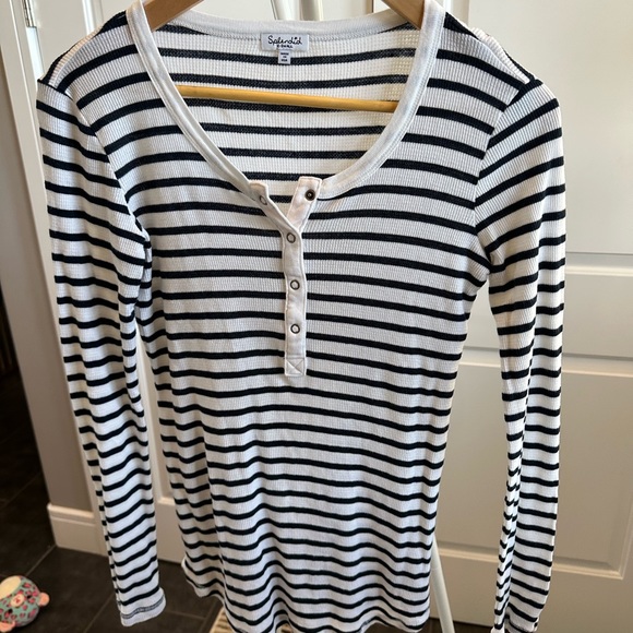 Splendid striped textured henley X-Small - Picture 1 of 3